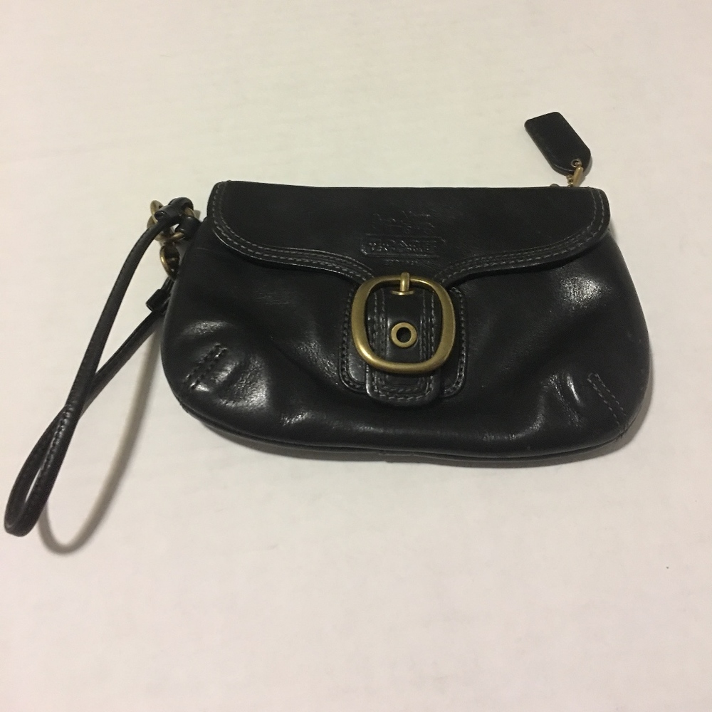Coach black wristlet